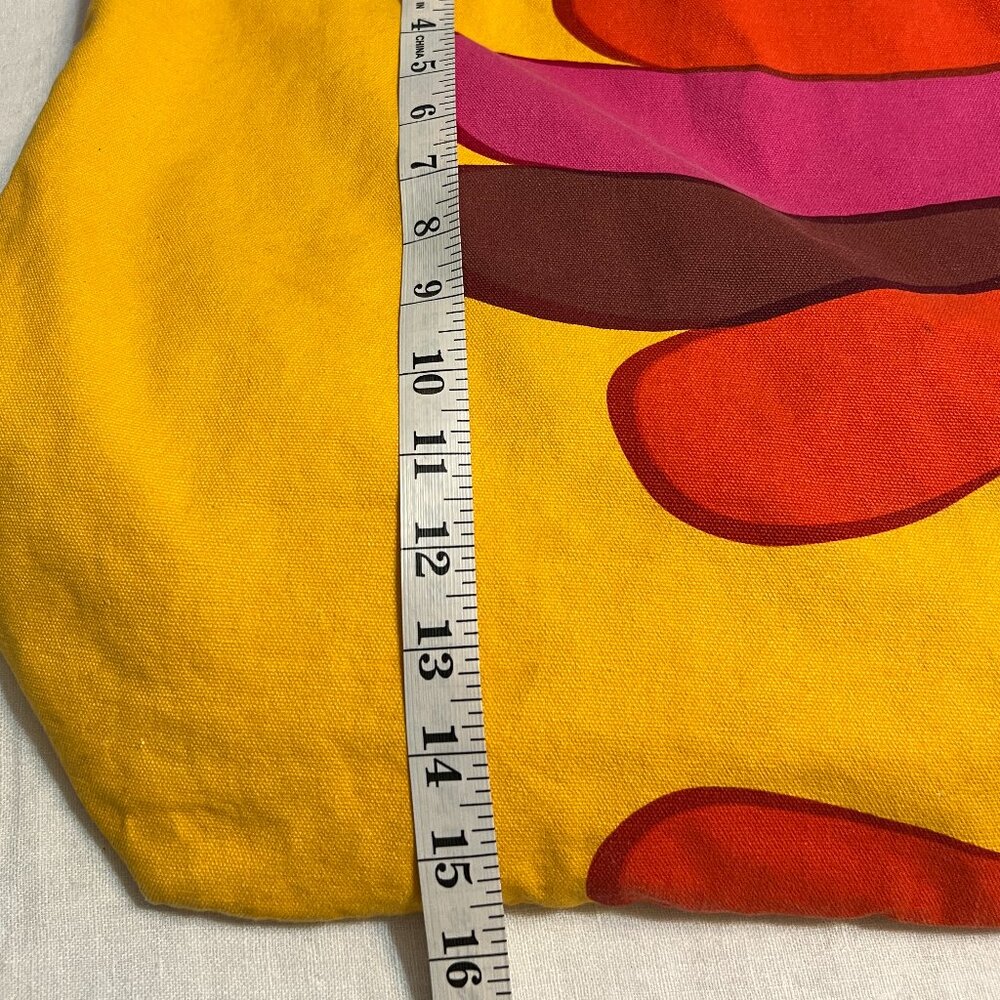 Marimekko Colorful Floral Canvas Tote Bag Scandinavian Retro Large - Picture 8 of 10